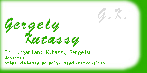 gergely kutassy business card